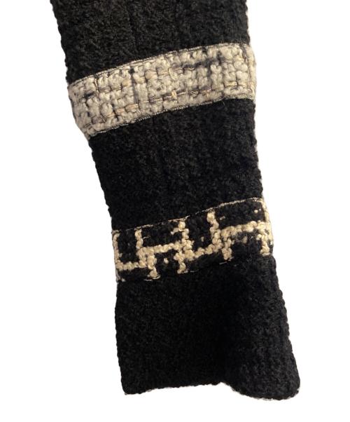 CHANEL（シャネル）CHANEL (シャネル) ツイードコート ブラック×マルチカラー サイズ:38の古着・服飾アイテム