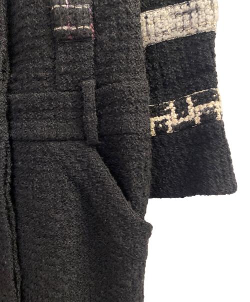 CHANEL（シャネル）CHANEL (シャネル) ツイードコート ブラック×マルチカラー サイズ:38の古着・服飾アイテム