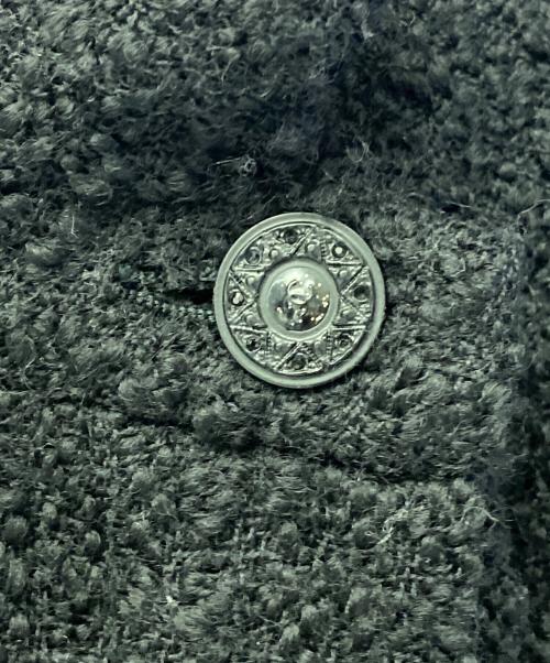 CHANEL（シャネル）CHANEL (シャネル) ツイードコート ブラック×マルチカラー サイズ:38の古着・服飾アイテム