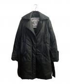 CHANELシャネル）の古着「中綿ベルテッドコート」｜ブラック