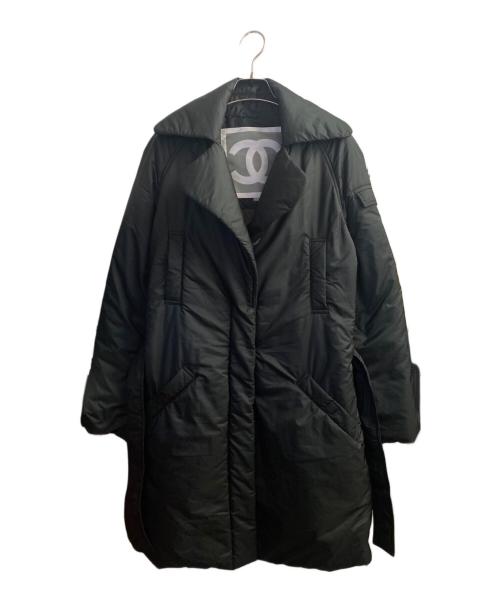 CHANEL（シャネル）CHANEL (シャネル) 中綿ベルテッドコート ブラック サイズ:36の古着・服飾アイテム