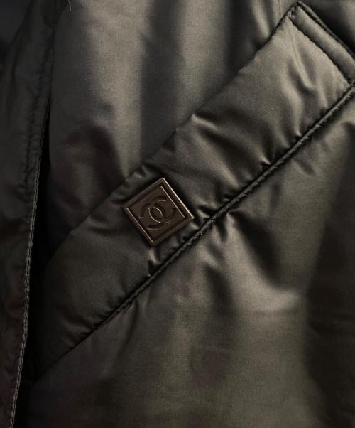 CHANEL（シャネル）CHANEL (シャネル) 中綿ベルテッドコート ブラック サイズ:36の古着・服飾アイテム