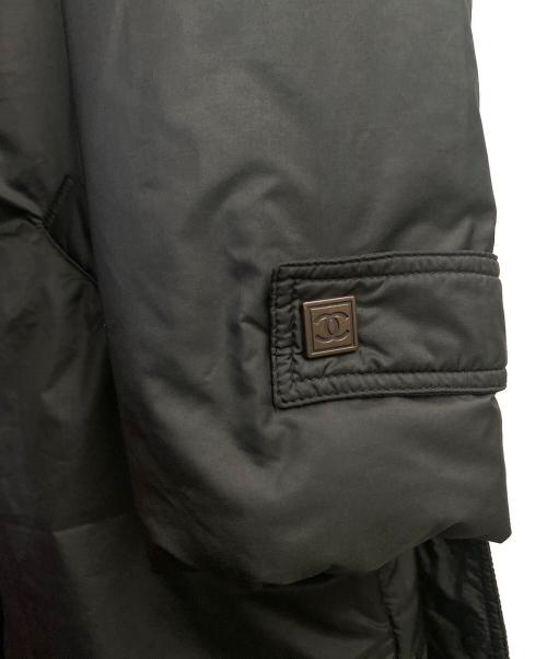 CHANEL（シャネル）CHANEL (シャネル) 中綿ベルテッドコート ブラック サイズ:36の古着・服飾アイテム