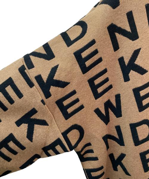 Max Mara WEEK END LINE（マックスマーラ ウイークエンドライン）Max Mara WEEK END LINE (マックスマーラ ウイークエンドライン) 総柄ロゴニット ブラウン×ブラック サイズ:Mの古着・服飾アイテム