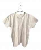 COMME des GARCONS GIRLコムデギャルソンガール）の古着「半袖ブラウス」｜ホワイト