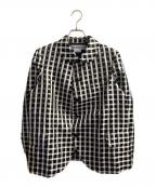 COMME des GARCONS COMME des GARCONSコムデギャルソン コムデギャルソン）の古着「25SS ラウンドカラージャケット」｜ブラック×ホワイト