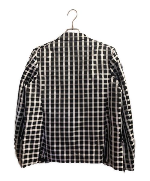 COMME des GARCONS COMME des GARCONS（コムデギャルソン コムデギャルソン）COMME des GARCONS COMME des GARCONS (コムデギャルソン コムデギャルソン) 25SS ラウンドカラージャケット ブラック×ホワイト サイズ:Mの古着・服飾アイテム