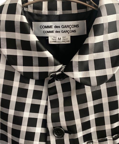 COMME des GARCONS COMME des GARCONS（コムデギャルソン コムデギャルソン）COMME des GARCONS COMME des GARCONS (コムデギャルソン コムデギャルソン) 25SS ラウンドカラージャケット ブラック×ホワイト サイズ:Mの古着・服飾アイテム