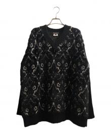 JUNYA WATANABE COMME des GARCONS（(ジュンヤワタナベ コムデギャルソン）の古着「18AW Vネックニット」｜ブラック×ホワイト