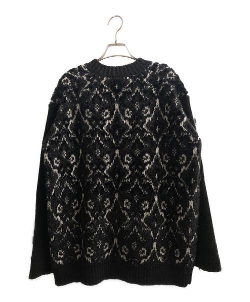 JUNYA WATANABE COMME des GARCONS（(ジュンヤワタナベ コムデギャルソン）JUNYA WATANABE COMME des GARCONS (ジュンヤワタナベ コムデギャルソン) 18AW Vネックニット ブラック×ホワイト サイズ:Mの古着・服飾アイテム