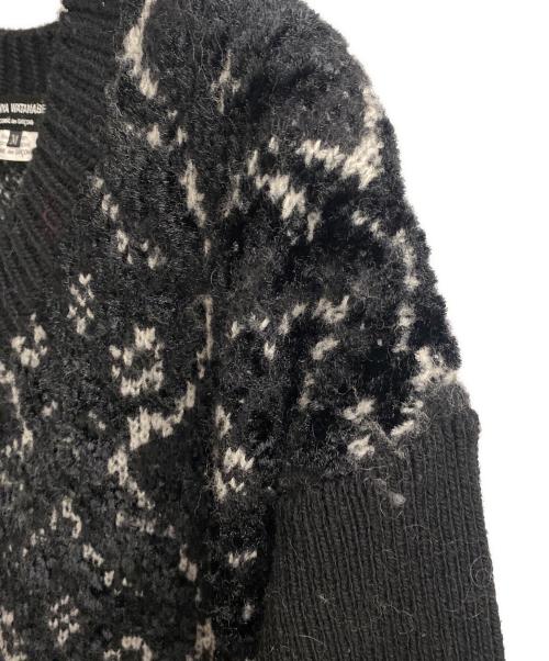 JUNYA WATANABE COMME des GARCONS（(ジュンヤワタナベ コムデギャルソン）JUNYA WATANABE COMME des GARCONS (ジュンヤワタナベ コムデギャルソン) 18AW Vネックニット ブラック×ホワイト サイズ:Mの古着・服飾アイテム