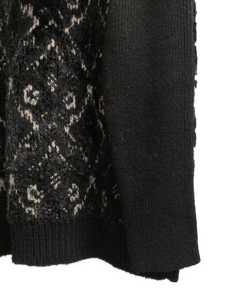 JUNYA WATANABE COMME des GARCONS（(ジュンヤワタナベ コムデギャルソン）JUNYA WATANABE COMME des GARCONS (ジュンヤワタナベ コムデギャルソン) 18AW Vネックニット ブラック×ホワイト サイズ:Mの古着・服飾アイテム