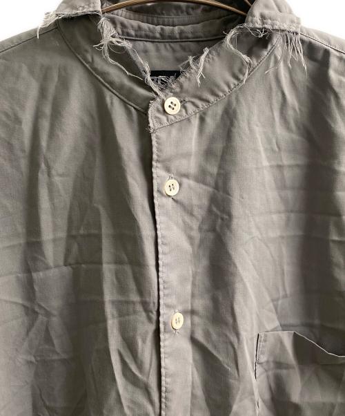 BLACK COMME des GARCONS（ブラックコムデギャルソン）BLACK COMME des GARCONS (ブラックコムデギャルソン) 襟カットシャツ グレー サイズ:XSの古着・服飾アイテム