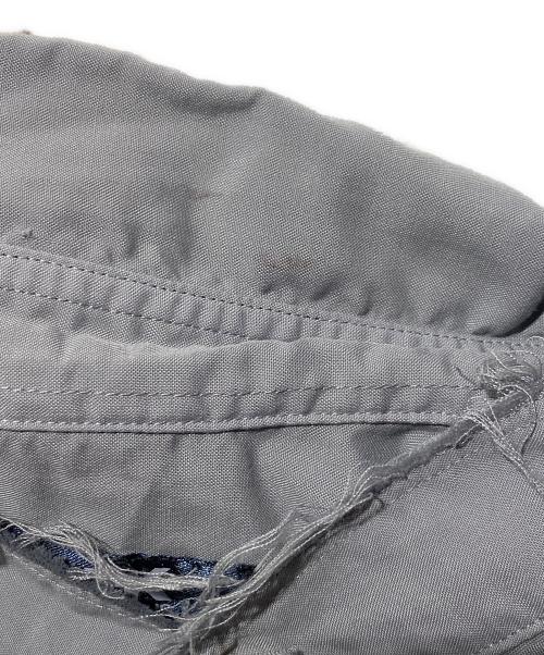 BLACK COMME des GARCONS（ブラックコムデギャルソン）BLACK COMME des GARCONS (ブラックコムデギャルソン) 襟カットシャツ グレー サイズ:XSの古着・服飾アイテム