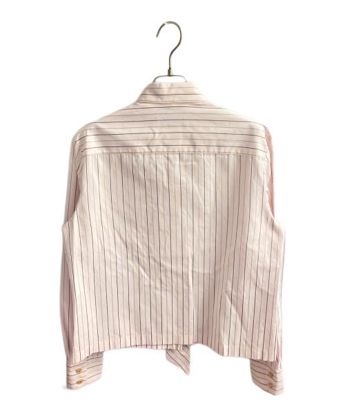 CHANEL（シャネル）CHANEL (シャネル) ココボタンストライプシャツ ピンク サイズ:42の古着・服飾アイテム