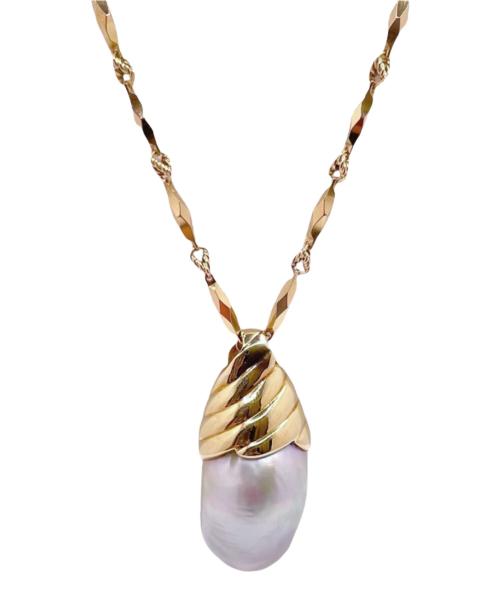 NO BRAND（ノーブランド）NO BRAND (ノーブランド) パールペンダントトップネックレス サイズ:45cmの古着・服飾アイテム