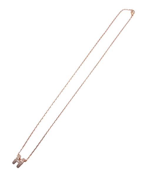 HERMES（エルメス）HERMES (エルメス) ポップHミニネックレス ベージュ×ピンクゴールド サイズ:40cmの古着・服飾アイテム