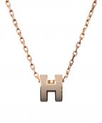 HERMESエルメス）の古着「ポップHミニネックレス」｜ベージュ×ピンクゴールド