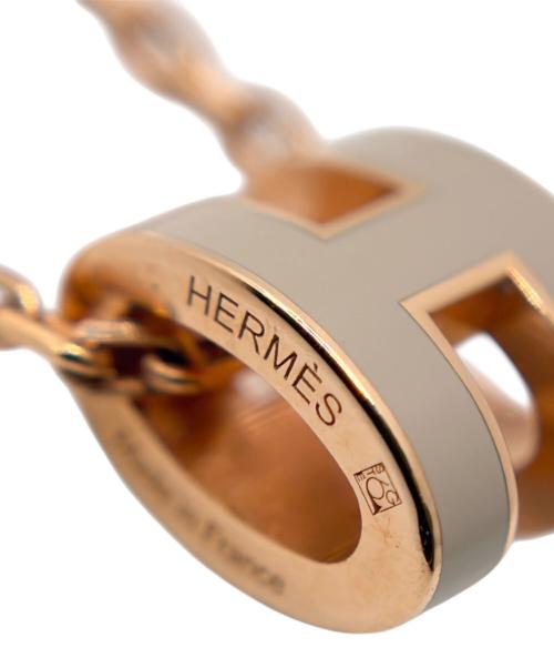 HERMES（エルメス）HERMES (エルメス) ポップHミニネックレス ベージュ×ピンクゴールド サイズ:40cmの古着・服飾アイテム