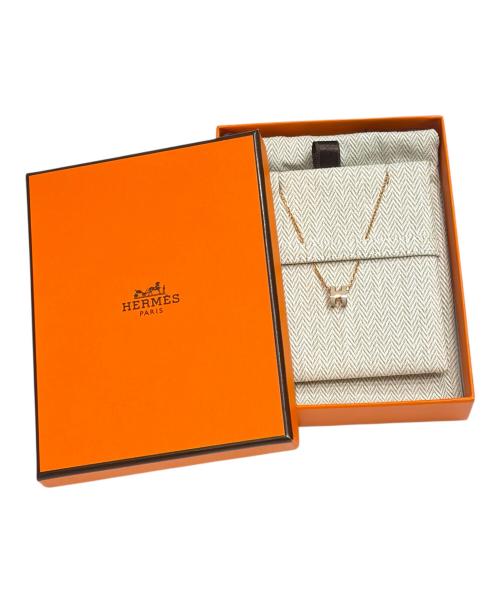 HERMES（エルメス）HERMES (エルメス) ポップHミニネックレス ベージュ×ピンクゴールド サイズ:40cmの古着・服飾アイテム