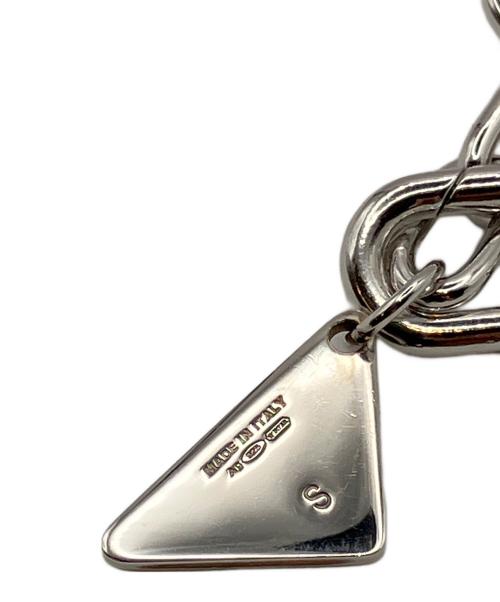 PRADA（プラダ）PRADA (プラダ) トライアングルロゴブレスレット シルバーの古着・服飾アイテム