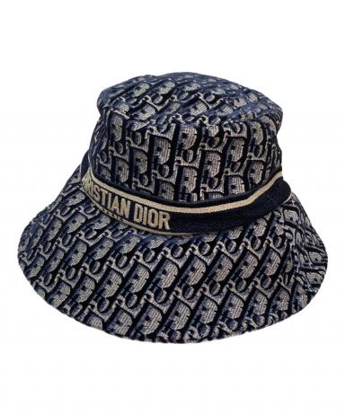 dior バケットハット　帽子　ハット　ネイビー　56 中古・古着通販】Christian Dior (クリスチャン ディオール