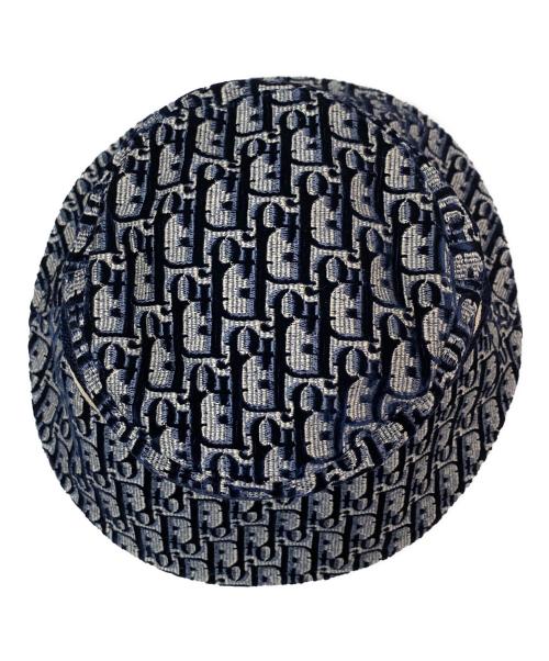 Christian Dior（クリスチャン ディオール）Christian Dior (クリスチャン ディオール) オブリークバケットハット グレー×ネイビー サイズ:58の古着・服飾アイテム