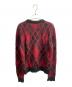Saint Laurent Paris (サンローランパリ) アーガイルチェックニット レッド×ブラック サイズ:XS：30000円