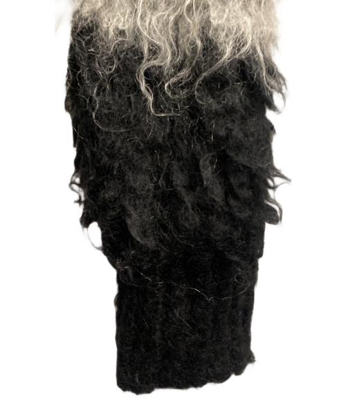 Saint Laurent Paris（サンローランパリ）Saint Laurent Paris (サンローランパリ) ボーダーモヘヤ混ニット ブラック×グレー サイズ:Sの古着・服飾アイテム