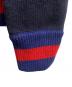 中古・古着 GUCCI (グッチ) タイガーニットジャケット ネイビー×レッド サイズ:M：50000円