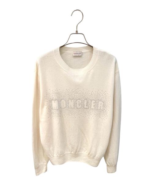 MONCLER（モンクレール）MONCLER (モンクレール) GIROCOLLO/クルーネックニット アイボリー サイズ:Mの古着・服飾アイテム