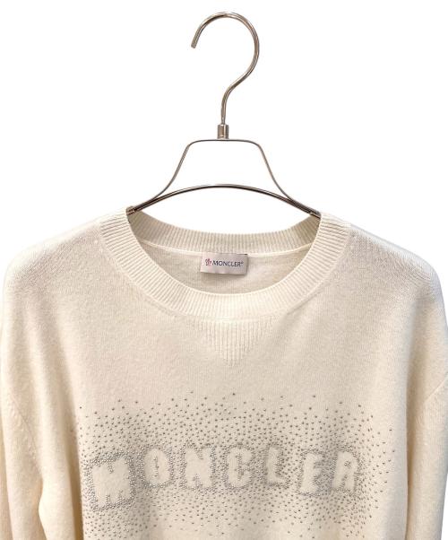 MONCLER（モンクレール）MONCLER (モンクレール) GIROCOLLO/クルーネックニット アイボリー サイズ:Mの古着・服飾アイテム