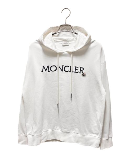 MONCLER（モンクレール）MONCLER (モンクレール) ロゴパーカー ホワイト サイズ:Ｍの古着・服飾アイテム