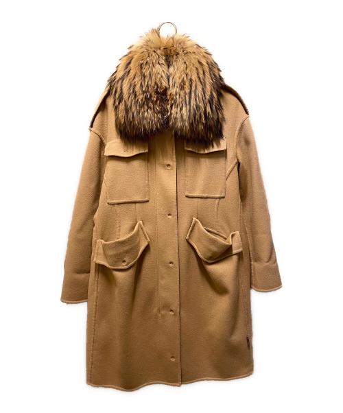 MONCLER（モンクレール）MONCLER (モンクレール) PHILLIREA/カシミヤ混インナーダウン付コート キャメル サイズ:1の古着・服飾アイテム