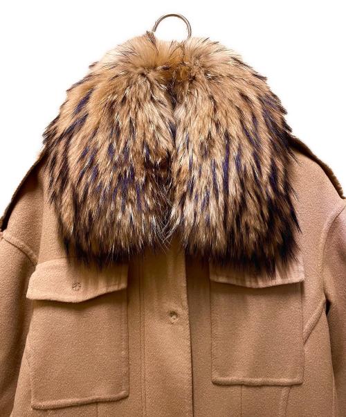 MONCLER（モンクレール）MONCLER (モンクレール) PHILLIREA/カシミヤ混インナーダウン付コート キャメル サイズ:1の古着・服飾アイテム