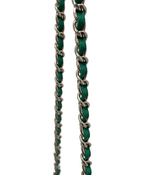 CHANEL（シャネル）CHANEL (シャネル) Matelassé Caviar Skin Chain Shoulder Wallet/マトラッセキャビアスキン ショルダーウォレット グリーン×シルバー金具 サイズ:-の古着・服飾アイテム