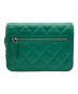 CHANEL (シャネル) Matelassé Caviar Skin Chain Shoulder Wallet/マトラッセキャビアスキン ショルダーウォレット グリーン×シルバー金具 サイズ:-：400000円