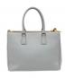 PRADA (プラダ) ガレリア サフィアーノレザー バッグ ライトグレー：120000円