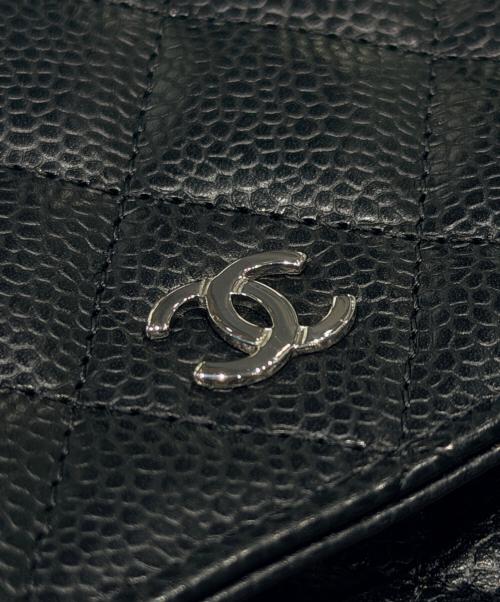 CHANEL（シャネル）CHANEL (シャネル) マトラッセ	チェーンウォレット ブラック×シルバー金具 サイズ:-の古着・服飾アイテム