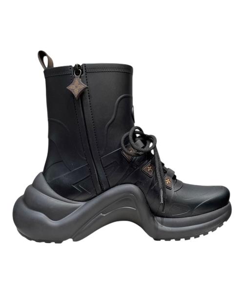 LOUIS VUITTON（ルイ ヴィトン）LOUIS VUITTON (ルイ ヴィトン) LVアークライトライン レインブーツ ブラック サイズ:37の古着・服飾アイテム