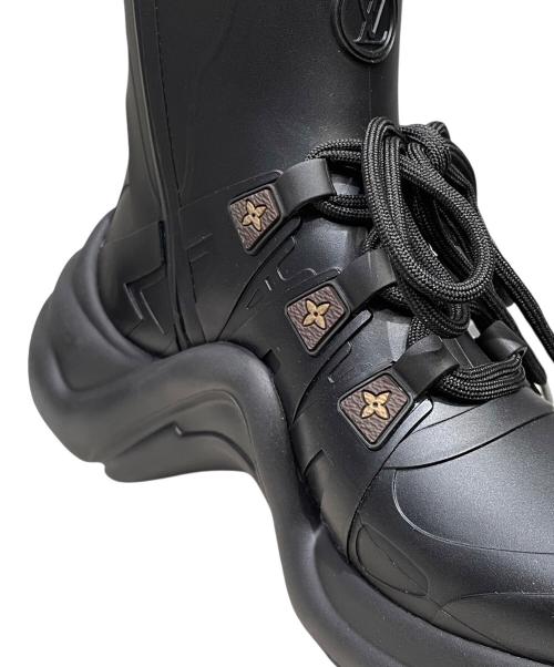 LOUIS VUITTON（ルイ ヴィトン）LOUIS VUITTON (ルイ ヴィトン) LVアークライトライン レインブーツ ブラック サイズ:37の古着・服飾アイテム