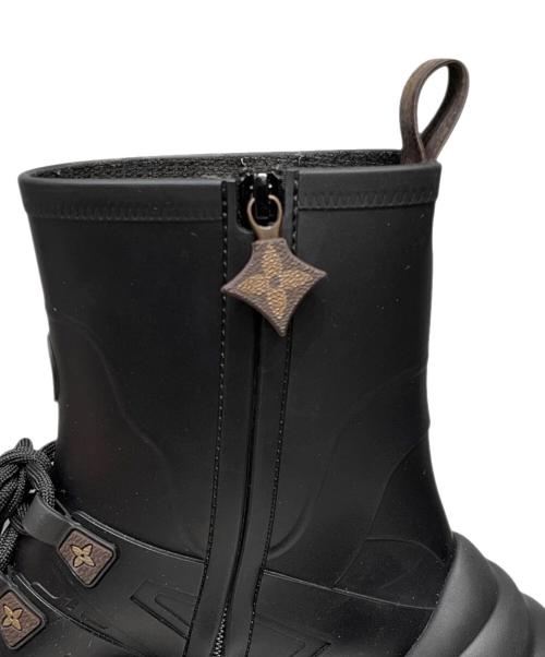 LOUIS VUITTON（ルイ ヴィトン）LOUIS VUITTON (ルイ ヴィトン) LVアークライトライン レインブーツ ブラック サイズ:37の古着・服飾アイテム