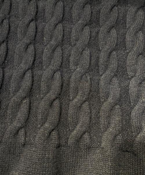 Maison Margiela（メゾンマルジェラ）Maison Margiela (メゾンマルジェラ) バックステッチハイネックケーブルウールニット ネイビー サイズ:Sの古着・服飾アイテム