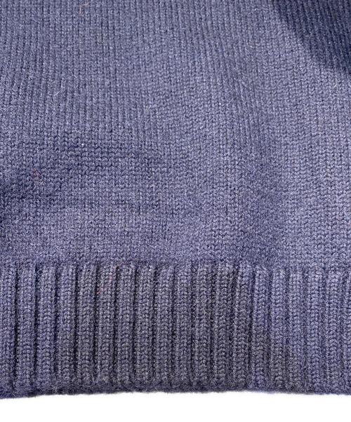 Maison Margiela（メゾンマルジェラ）Maison Margiela (メゾンマルジェラ) バックステッチハイネックケーブルウールニット ネイビー サイズ:Sの古着・服飾アイテム