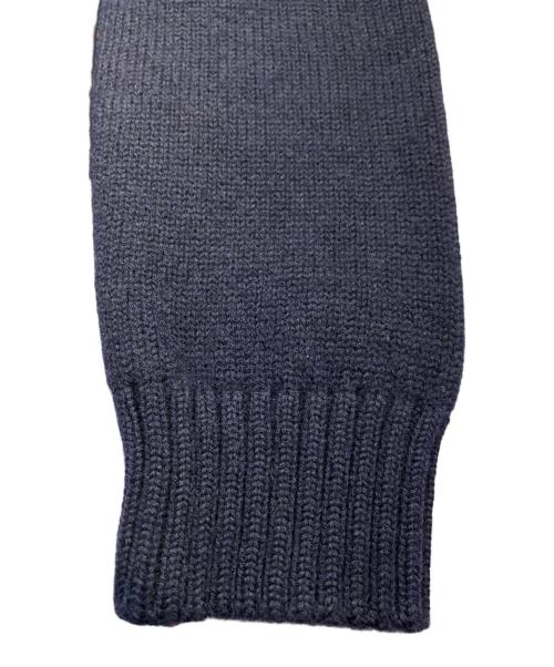 Maison Margiela（メゾンマルジェラ）Maison Margiela (メゾンマルジェラ) バックステッチハイネックケーブルウールニット ネイビー サイズ:Sの古着・服飾アイテム