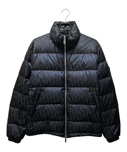 Dior（ディオール）Dior (ディオール) Oblique Down Jacket /オブリークダウンジャケット ブラック×ネイビー サイズ:48の古着・服飾アイテム