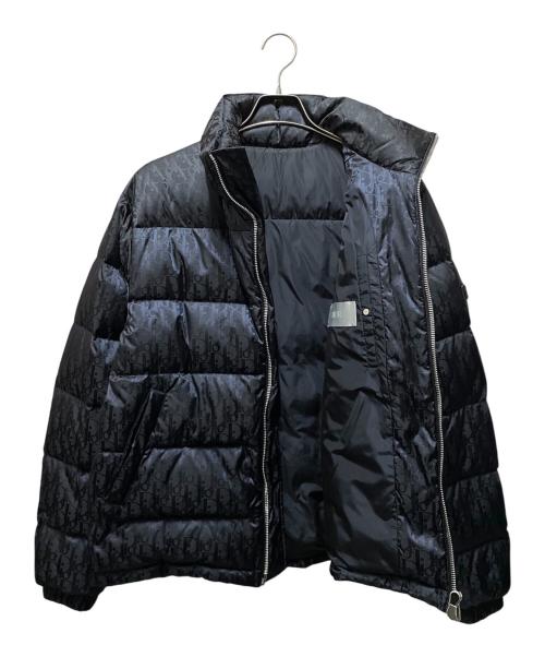 Dior（ディオール）Dior (ディオール) Oblique Down Jacket /オブリークダウンジャケット ブラック×ネイビー サイズ:48の古着・服飾アイテム
