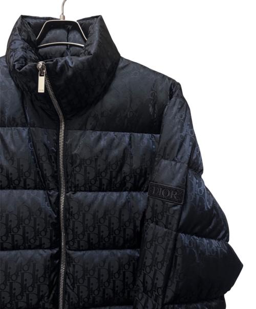 Dior（ディオール）Dior (ディオール) Oblique Down Jacket /オブリークダウンジャケット ブラック×ネイビー サイズ:48の古着・服飾アイテム