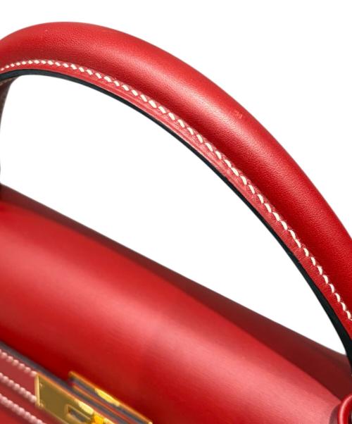 HERMES（エルメス）HERMES (エルメス) ケリー32 外縫い/ゴールド金具/ヴォーシャモニー/ルージュアッシュ/▢E刻印 ルージュアッシュ × ゴールド金具 サイズ:32の古着・服飾アイテム