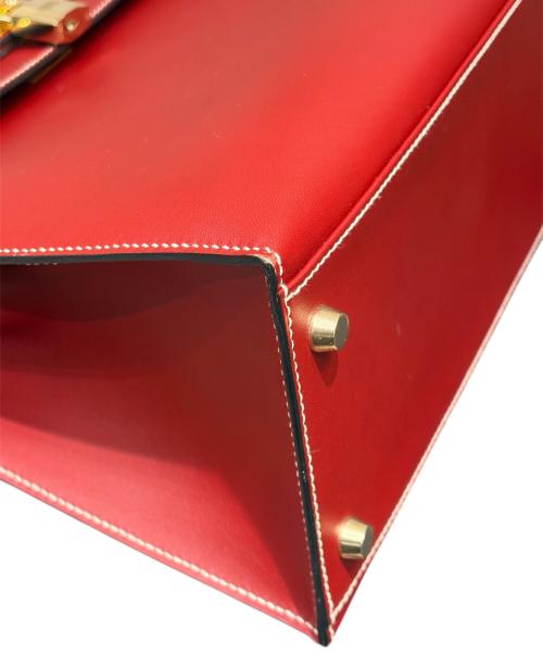 HERMES（エルメス）HERMES (エルメス) ケリー32 外縫い/ゴールド金具/ヴォーシャモニー/ルージュアッシュ/▢E刻印 ルージュアッシュ × ゴールド金具 サイズ:32の古着・服飾アイテム